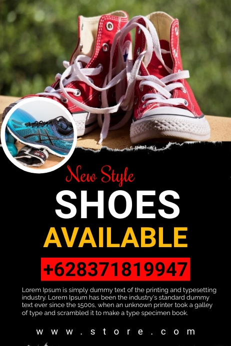 Shoe Flyer Example Modèle Shoes flyer template | PosterMyWall