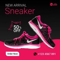 Shoes offer banner ad Instagram Post template