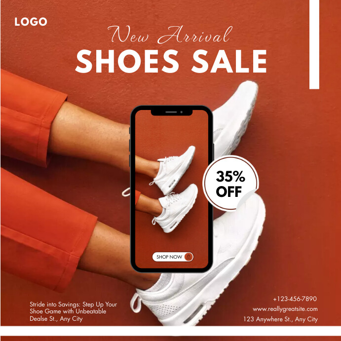 shoes retail FASHION sale template PosterMyWall