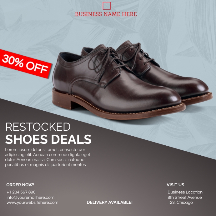 Shoe Flyer Example shoes sale flyer Template | PosterMyWall