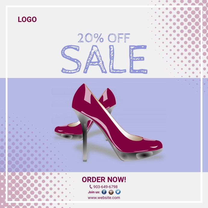 Copy of Shoes Sale Instagram Post PosterMyWall