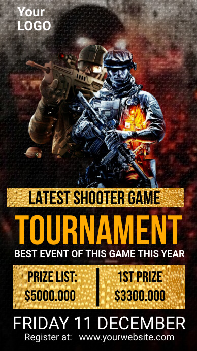 shooter gaming template Instagram-verhaal