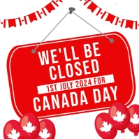 SHOP CLOSED FOR CANADA DAY SIGN SIGNAGE DESIG Square (1:1) template