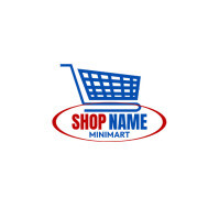White Shop Minimart logo Logo Template