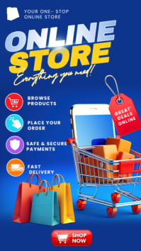 Blau Online Shopping Promotion Instagram Story Template