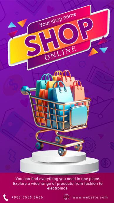 Shop Online Instagram Story template