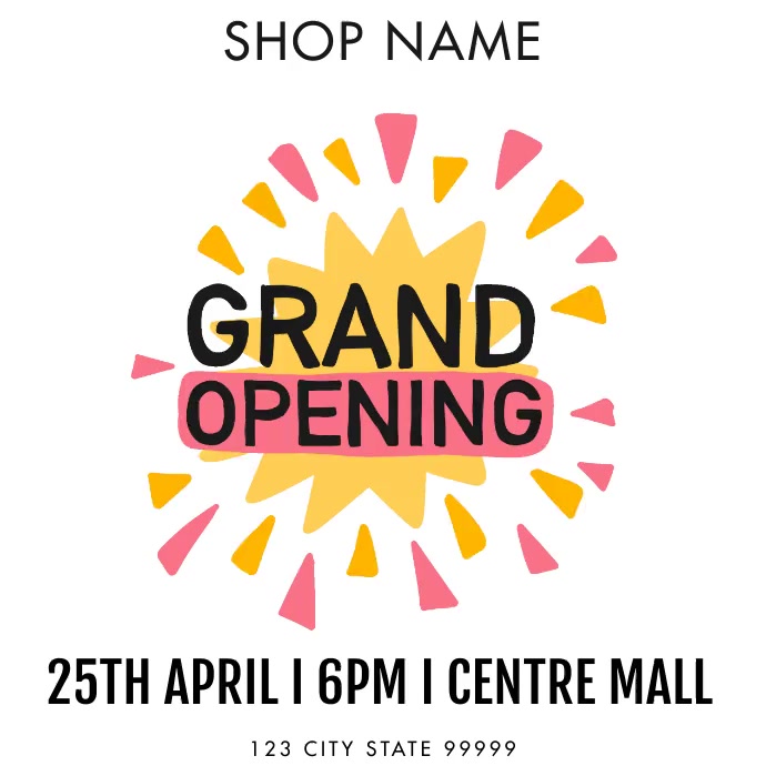 Shop Opening Shot Shop Opening Template | PosterMyWall