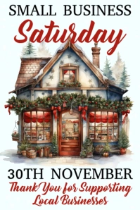 Shop small Business Saturday Poster Template