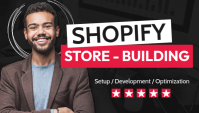 shopify store building red and white minimal Blog Header template