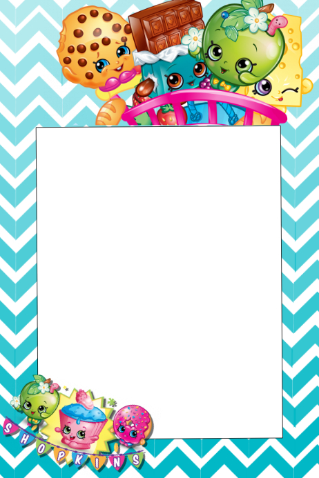 Shopkins Party Prop Frame Póster template
