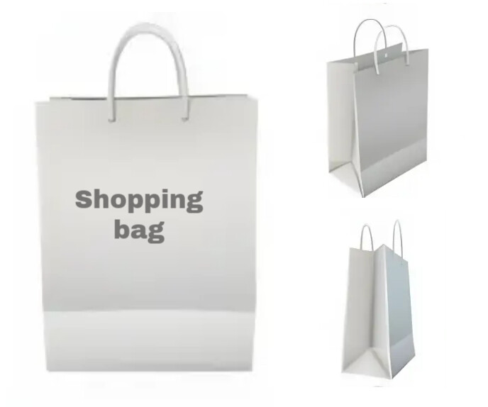 Shopping bag mockup Retângulo grande template