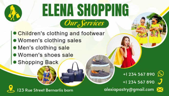 Shopping Business Card Template | PosterMyWall