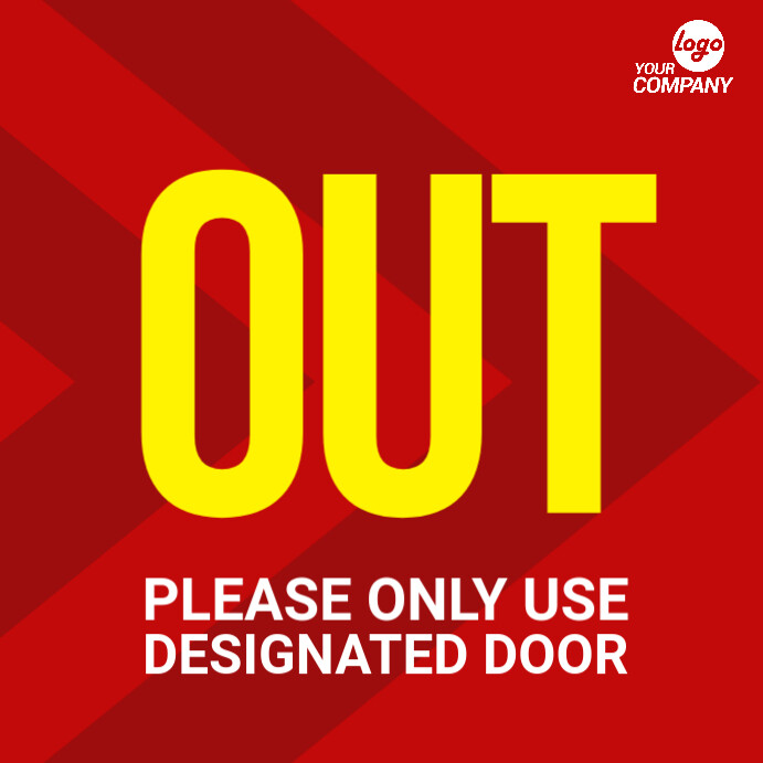 Shopping Mall Door Sign Instagram Post template
