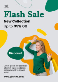 Shopping sale flyer template A4