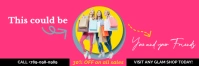 Vibrant Pink shopping banner for a fashion stalll template