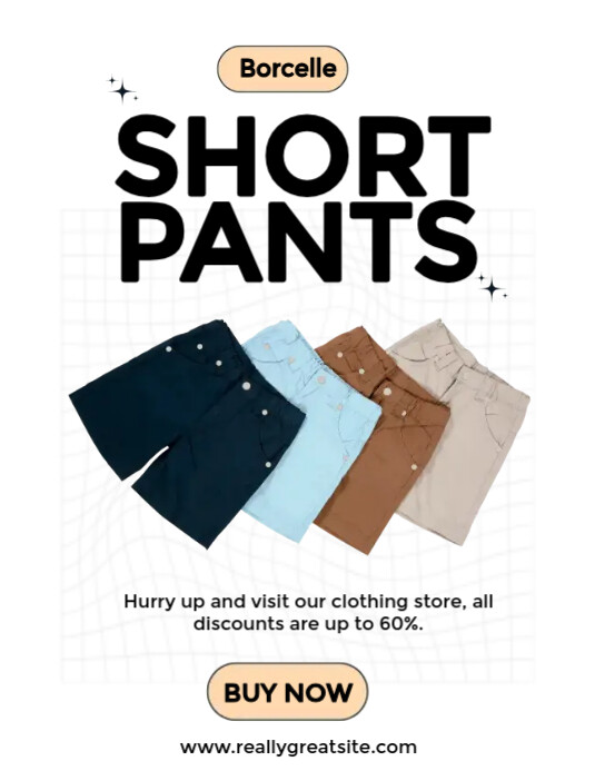 Short Pants Flyer template