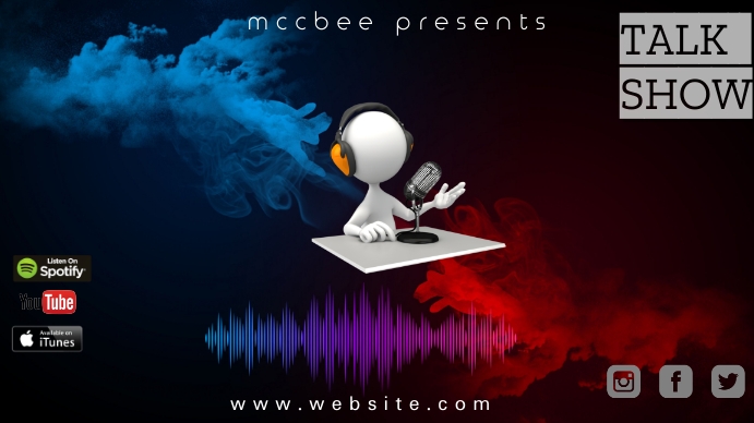 show podcast interview Digital Display (16:9) template