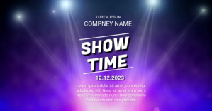 SHOW TIME VIDEO AD TEMPATE Imagen Compartida en Facebook template