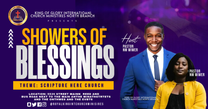 Shower of blessing Imagem partilhada do Facebook template