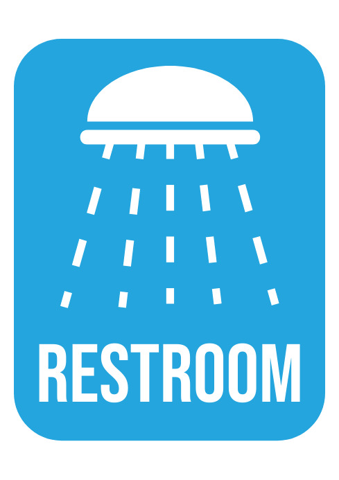 Shower Restroom Sign Template | PosterMyWall