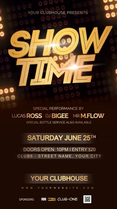 showtime Template | PosterMyWall