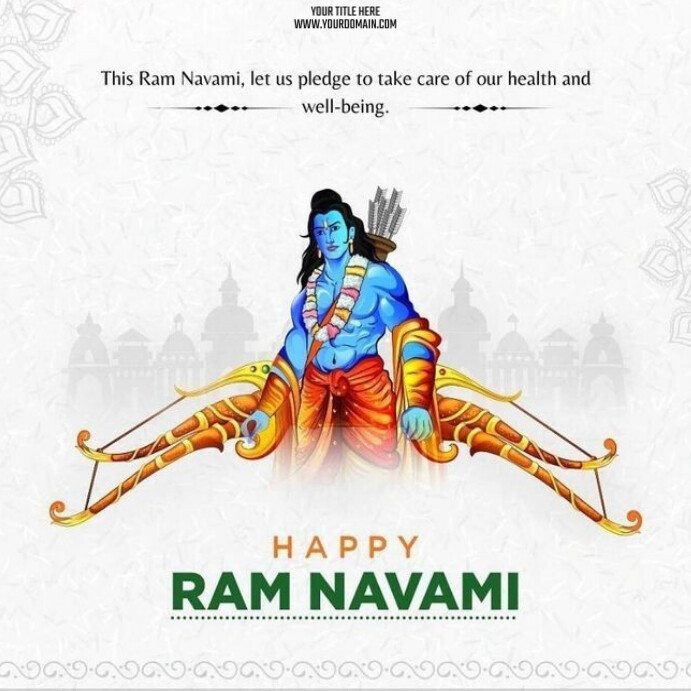 Shree Ram Navami Instagram Post template