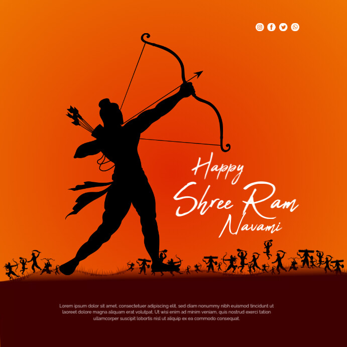 Shree Ram Navami Instagram Post template