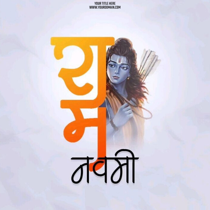 Shree Ram Navami Instagram Post template