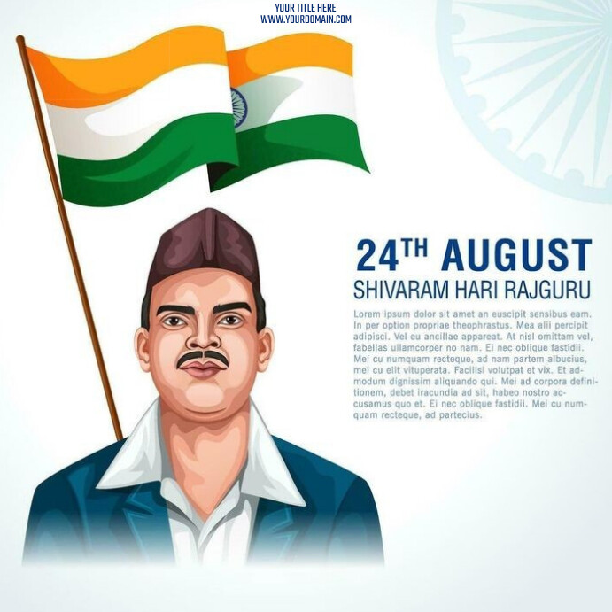 Shri Shivaram Rajguru Jayanti Instagram Post template