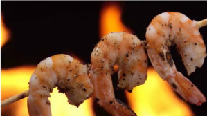 Black Grilled Shrimp Affichage numérique Template