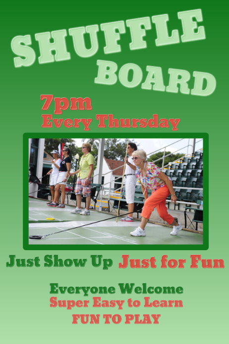 Shuffleboard Template PosterMyWall