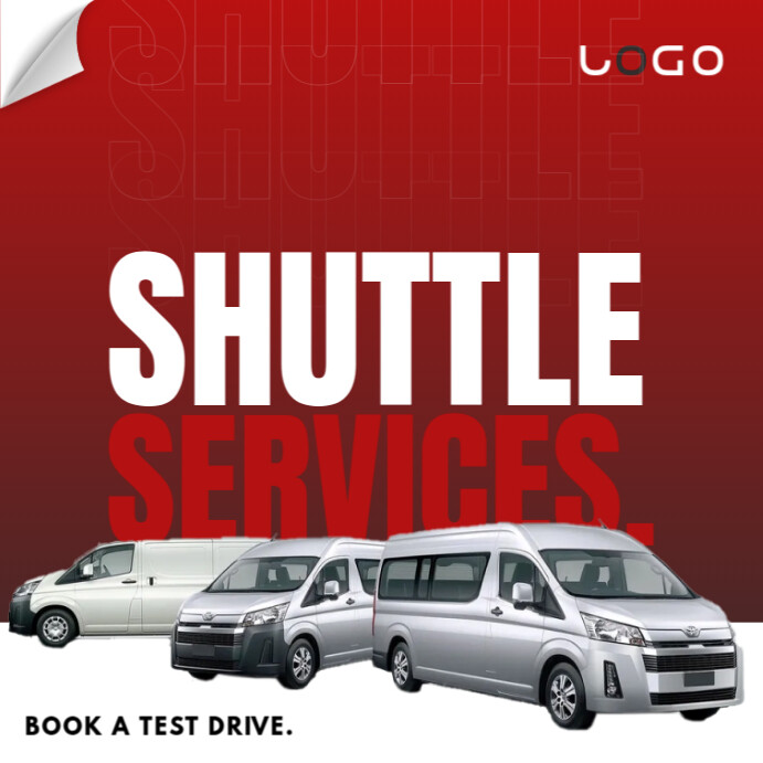 Shuttle Services Instagram Post template