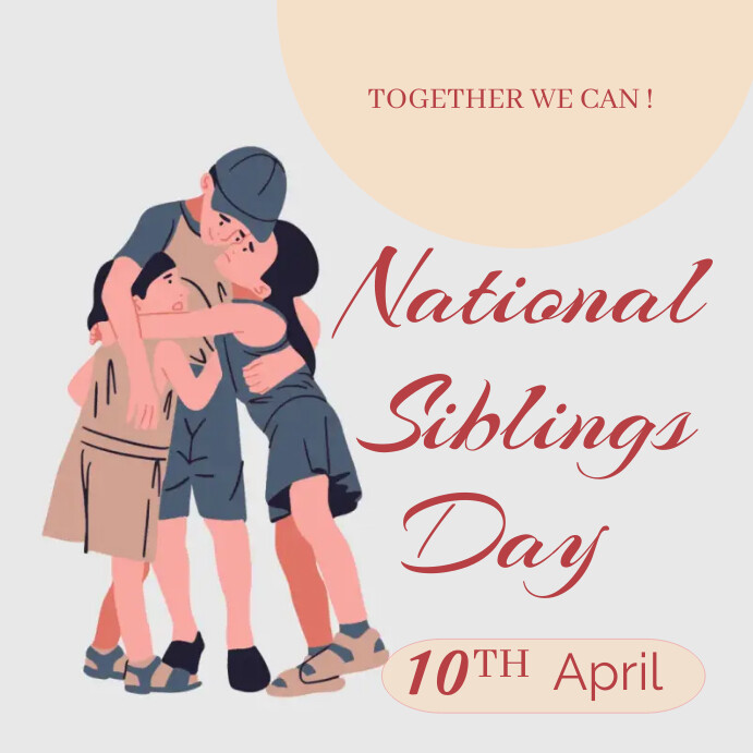 Siblings day flyer template | PosterMyWall