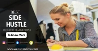 Side Hustle,Blog Banner Facebook Ad template