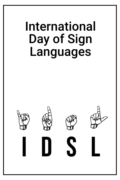 Sign language alphabet (1) Poster template