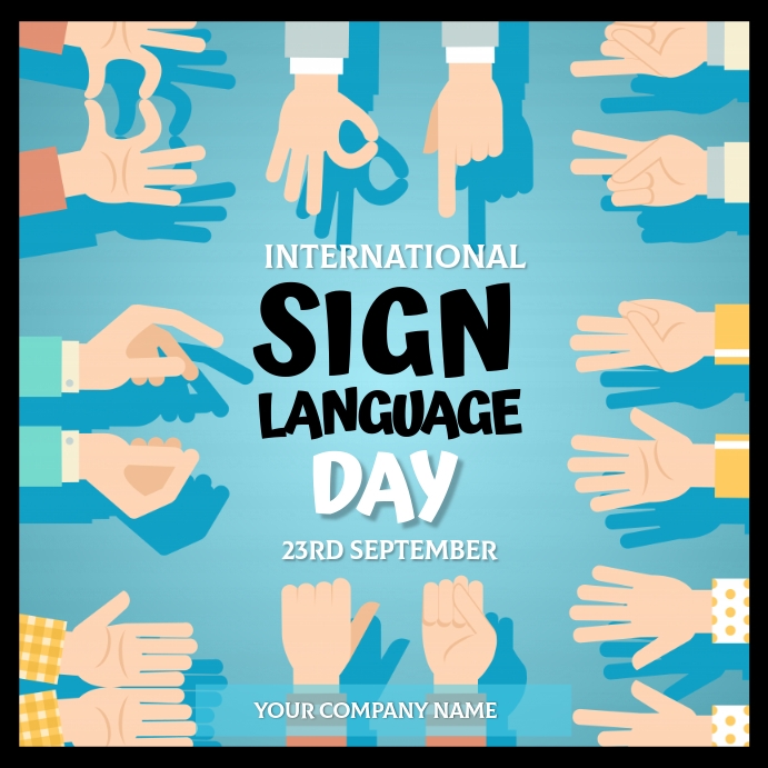 Copy of Sign Language Day Flyer Template | PosterMyWall
