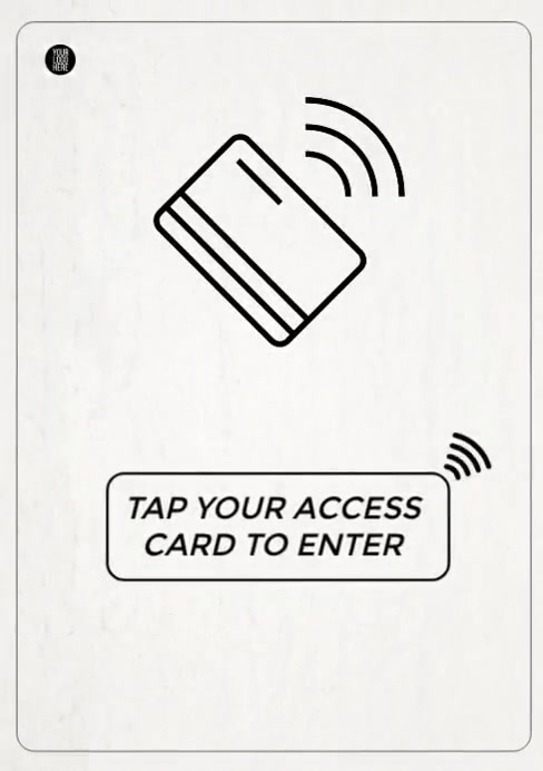 White Access Control Notice A4 Template | PosterMyWall