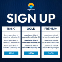sign up price packages Instagram Post template
