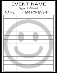 Sign up sheet, event sign up, easy sign up li Flyer (US Letter) template
