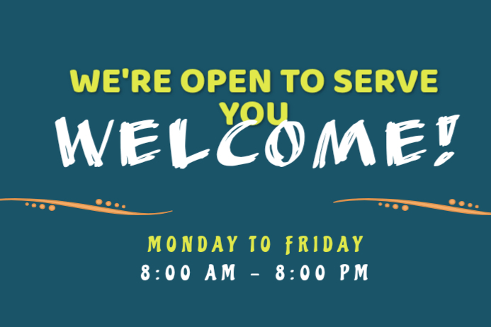 Sign: We're Open Labels Template | PosterMyWall