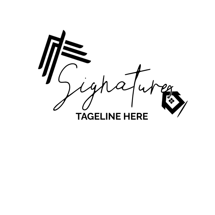 signature logo Logotipo template