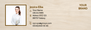 Signature Name Surname Contact Info HEader template