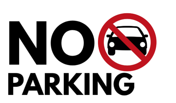 White No Parking Sign Tags Template | PosterMyWall