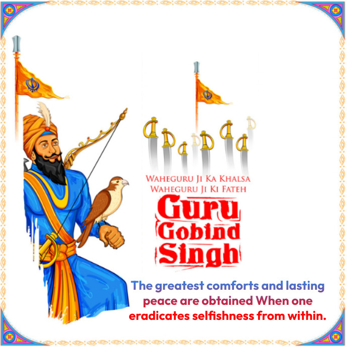 sikh guru Instagram Post template