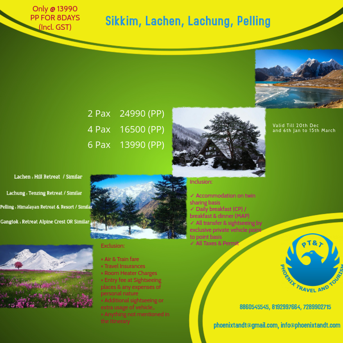 Sikkim Lachen Lachung Pelling Template Postermywall