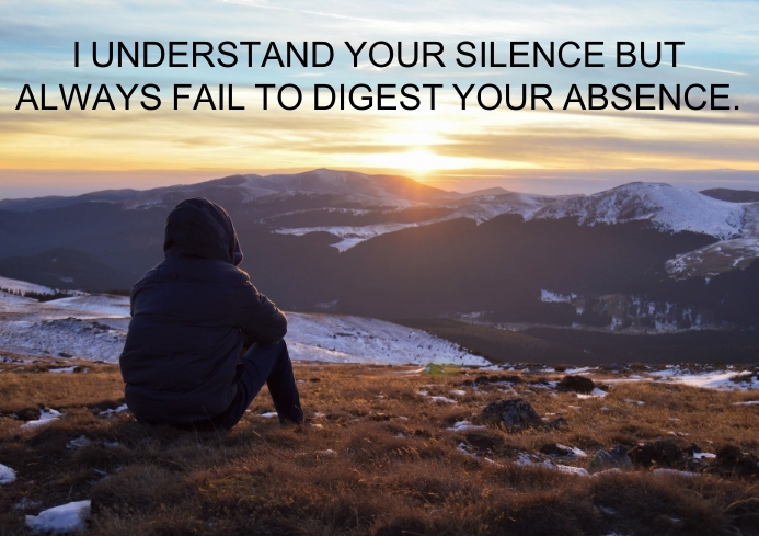 SILENCE AND ABSENCE QUOTE TEMPLATE A4
