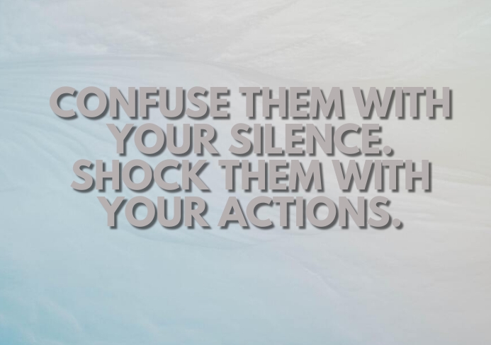 SILENCE AND ACTIONS QUOTE TEMPLATE A5