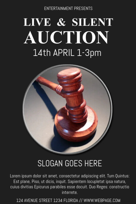 Auction Flyer Examples Silent Auction Flyer Template | PosterMyWall