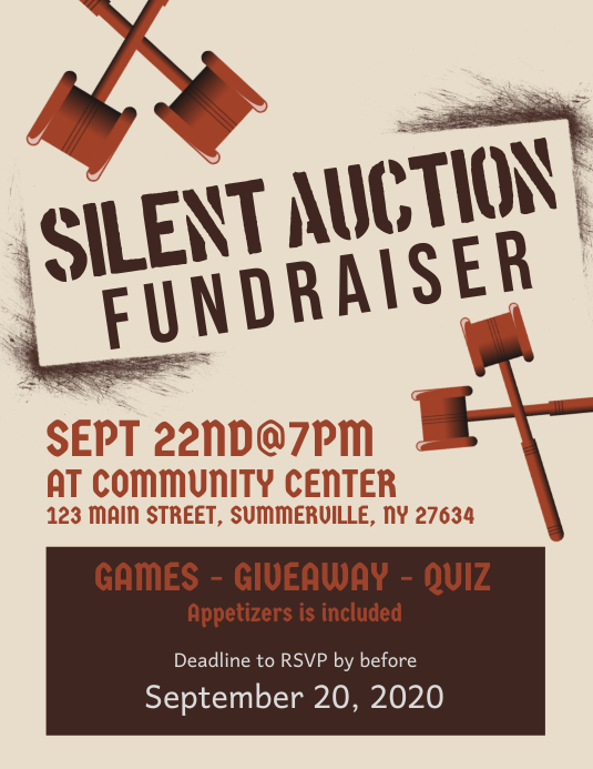 Silent Auction Flyer Template Flyer Template