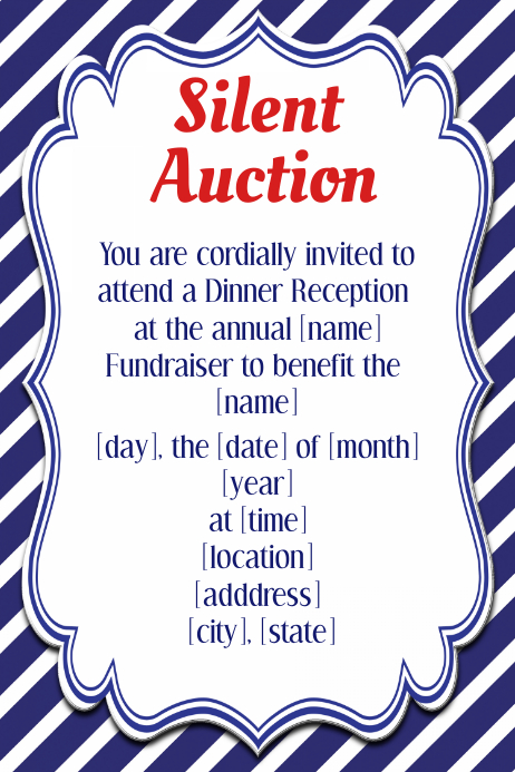 silent auction invitation flyer